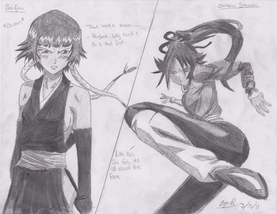 Soi Fon And Yoruichi By Crazyname15 On DeviantArt soi-fon-and-yoruichi-by-crazyname15-on-deviantart