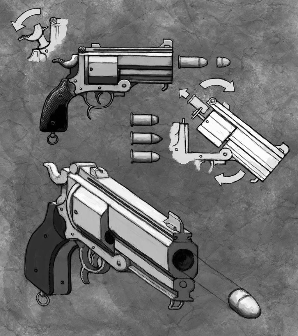 Gun Draw Onshape Rervolver Revolver Sketch by Snoardur on DeviantArt