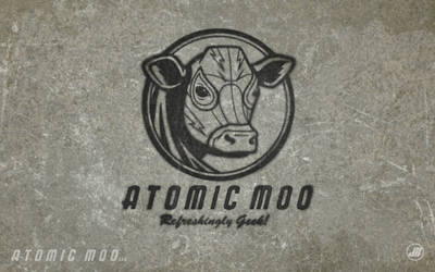 Atomic Moo Stencil Wallpaper