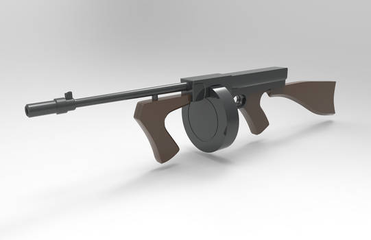 Tommy Gun (Weapon) - 3D Model