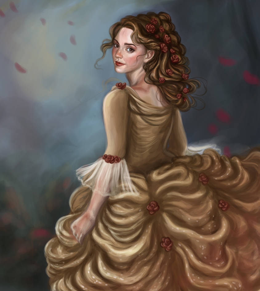 Emma Watson as Belle by Dim-Draws on DeviantArt