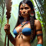 Indigenous girl from the Brazilian Amazon