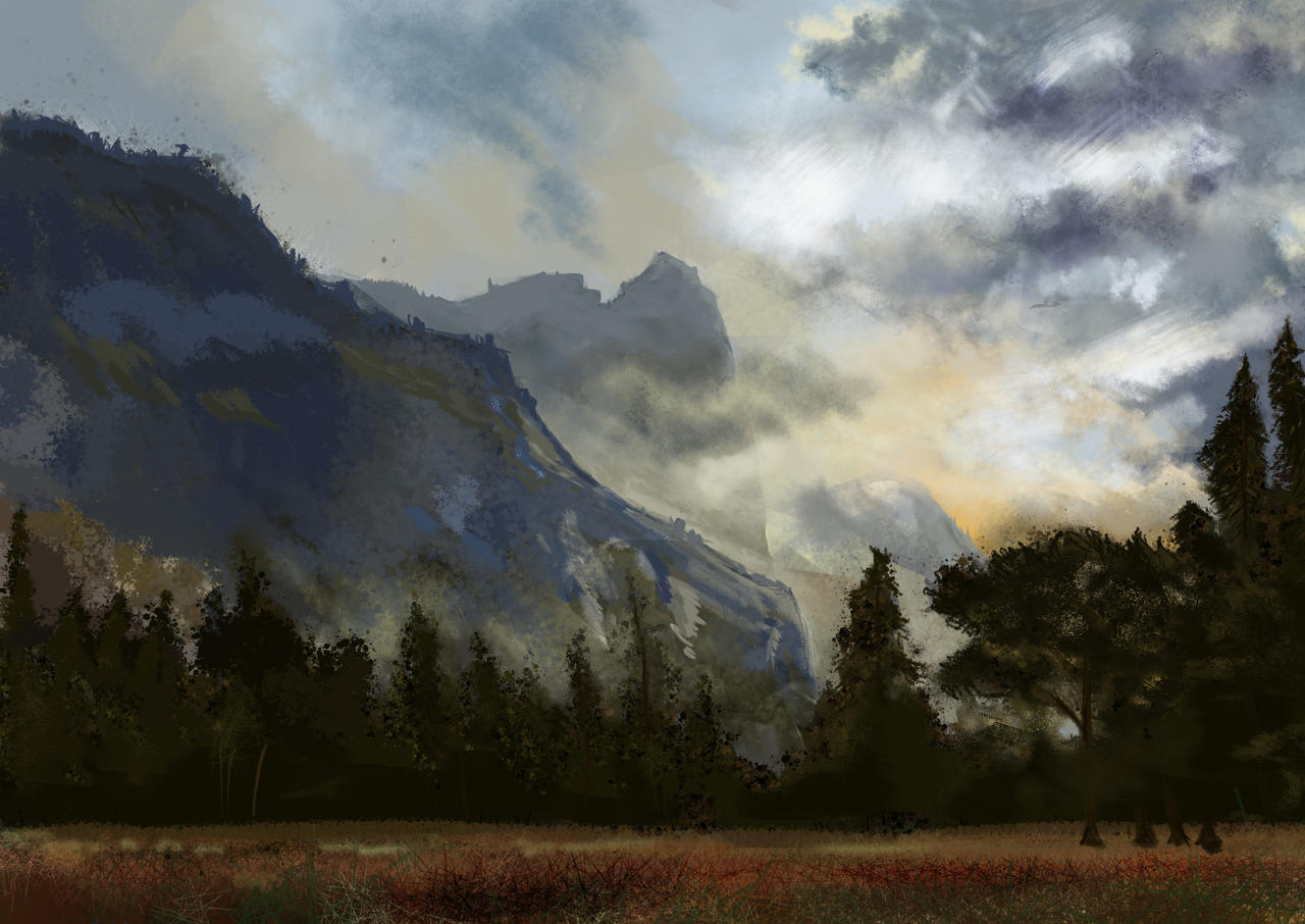 Landscape from reference by KapitanMateo on DeviantArt