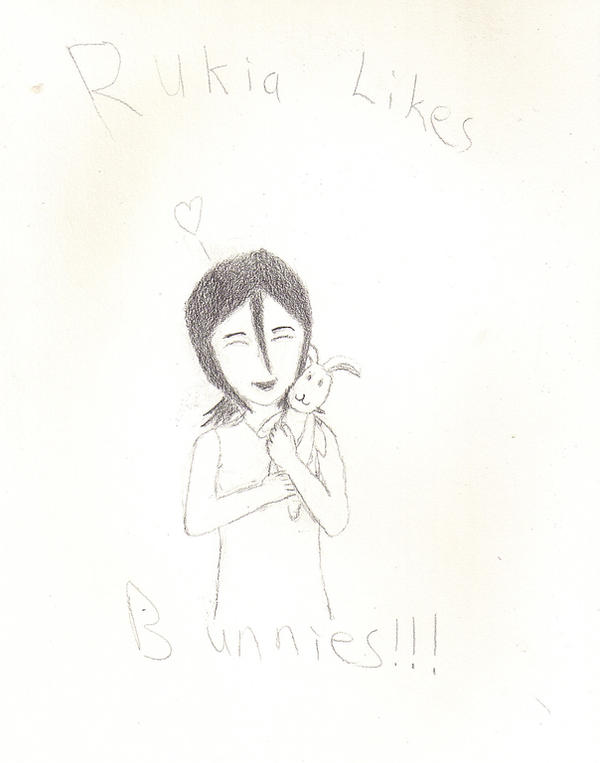 Rukia Likes Bunnies by Kitsunesage on DeviantArt