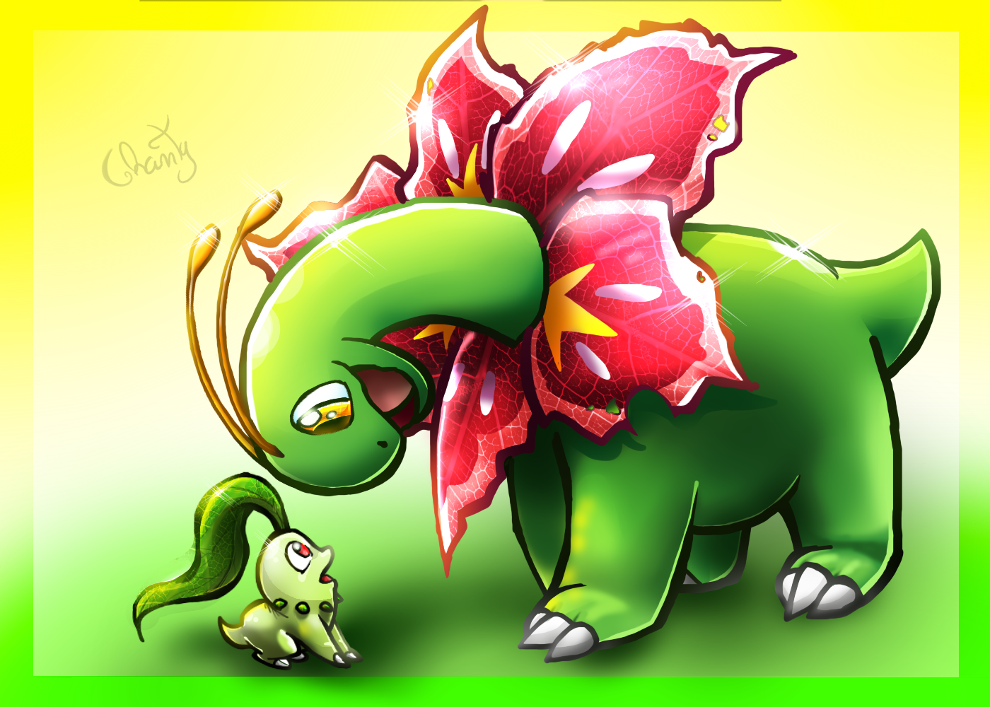 Wooow!  Meganium is soooo big!