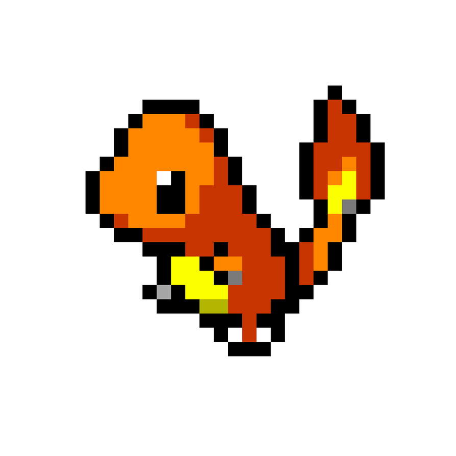 Pixel charmander by goldenking277 on DeviantArt