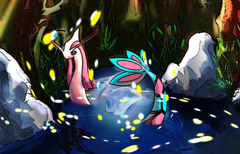 Milotic, the forest beauty