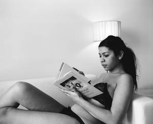 reading a book