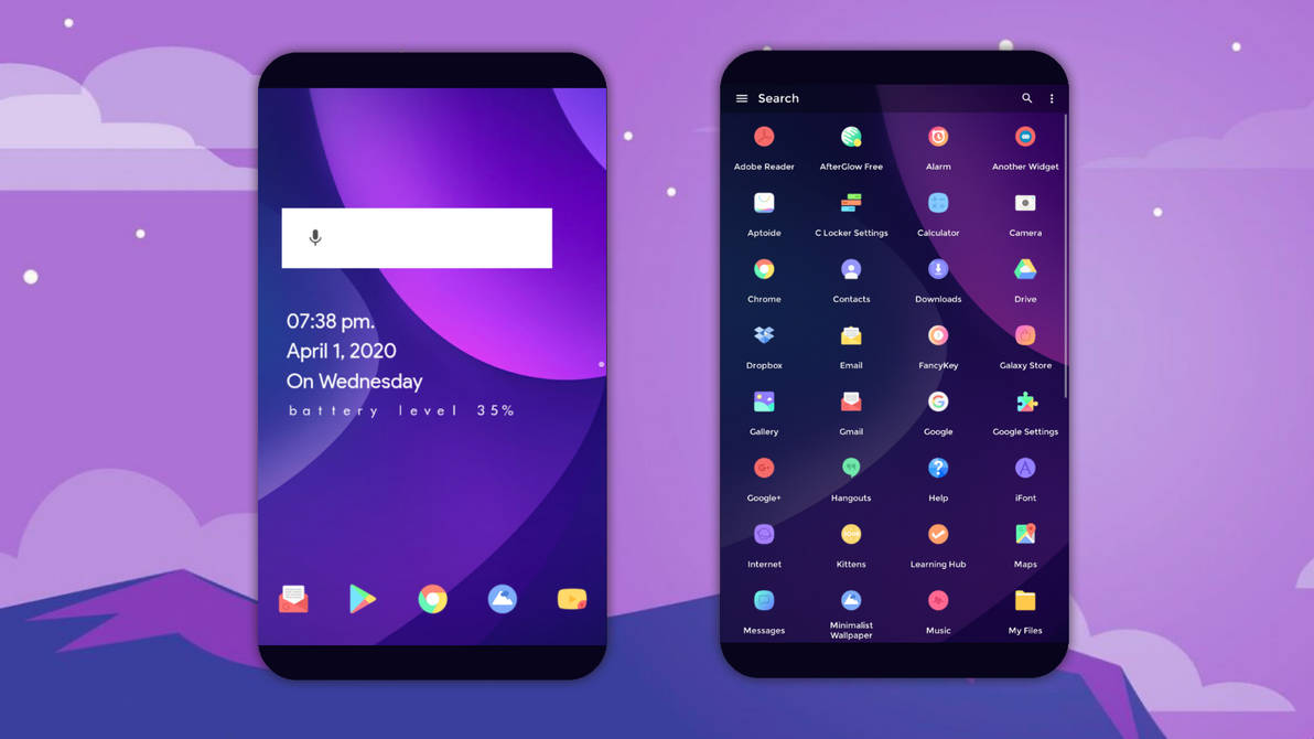 android customization - pastel and purple by Meowerific on DeviantArt
