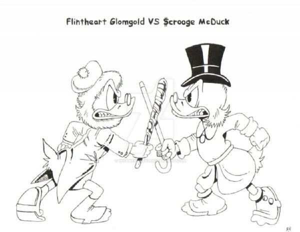 Flintheart Glomgold vs Scrooge