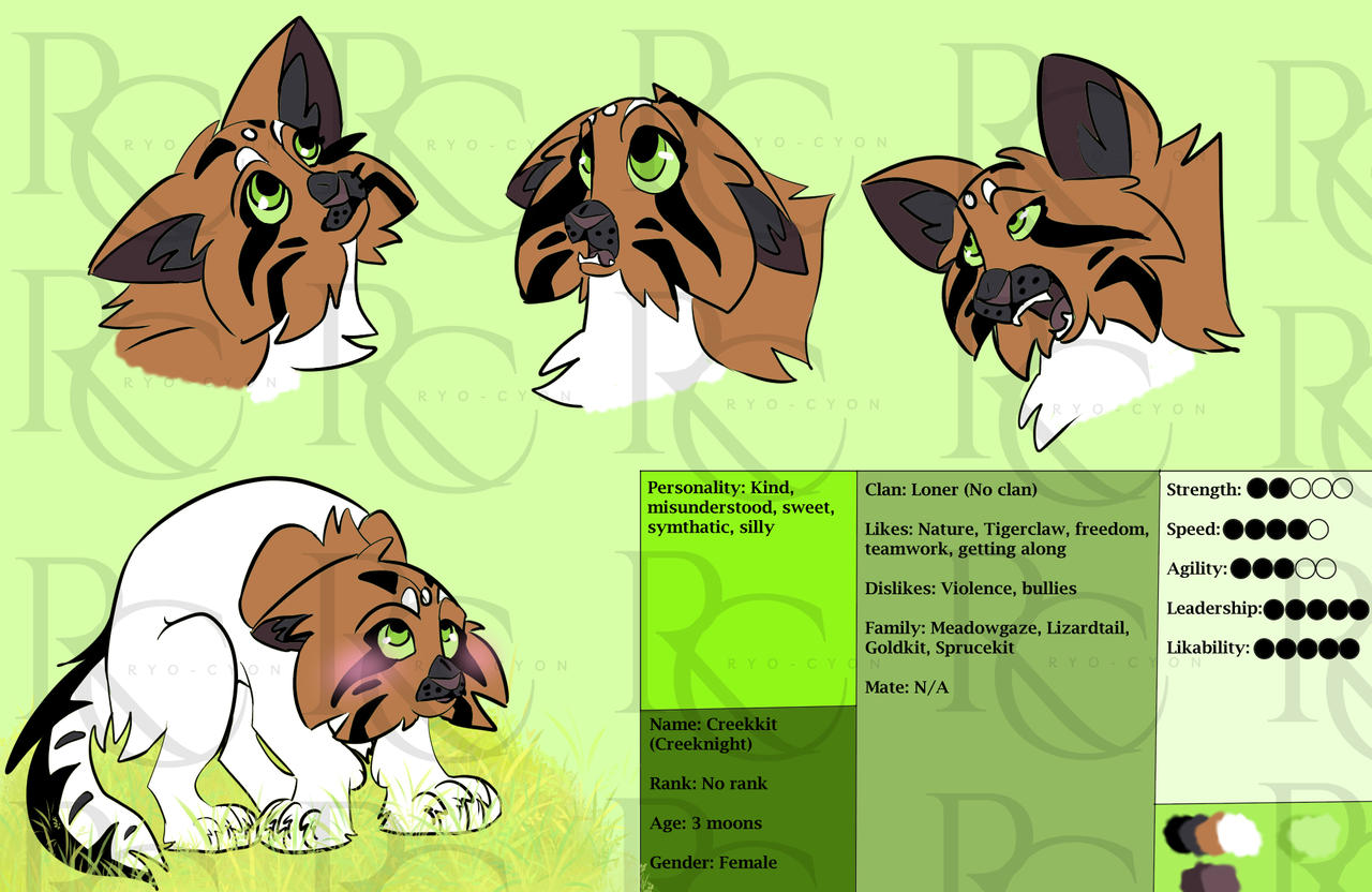Creekkit Reference Sheet (1) by Ryo-Cyon on DeviantArt