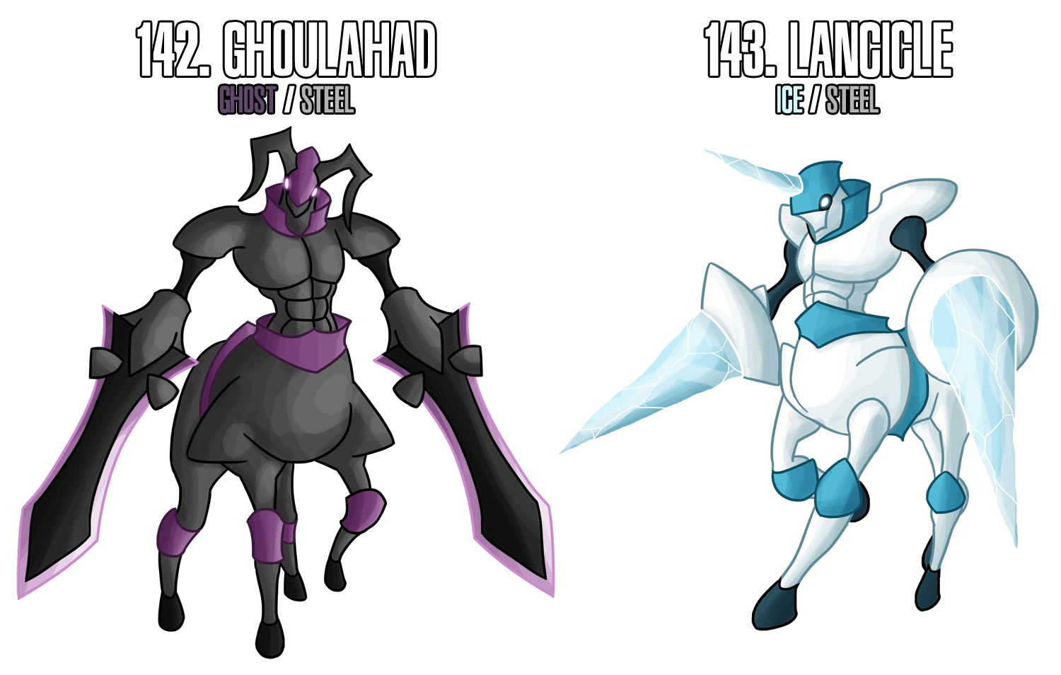 fakemon: 142 - 143 - Legendary Knights duo