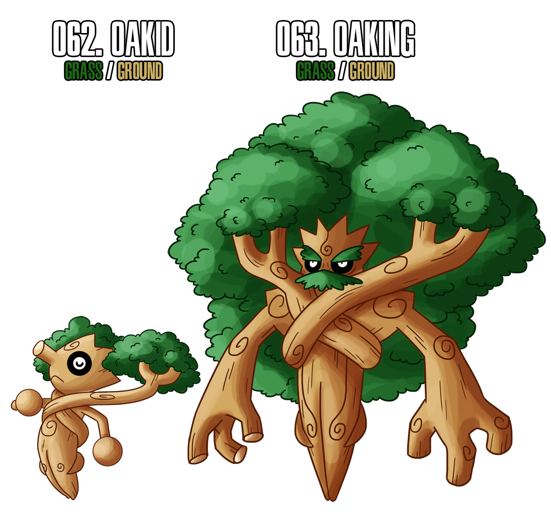 Tree Fakeemon fakemon: 62 - 63 by DrCrafty on DeviantArt