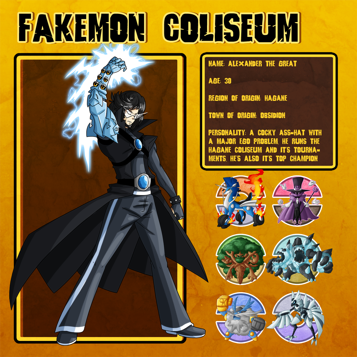 Fakemon Coliseum: Alexander - Bronze Team