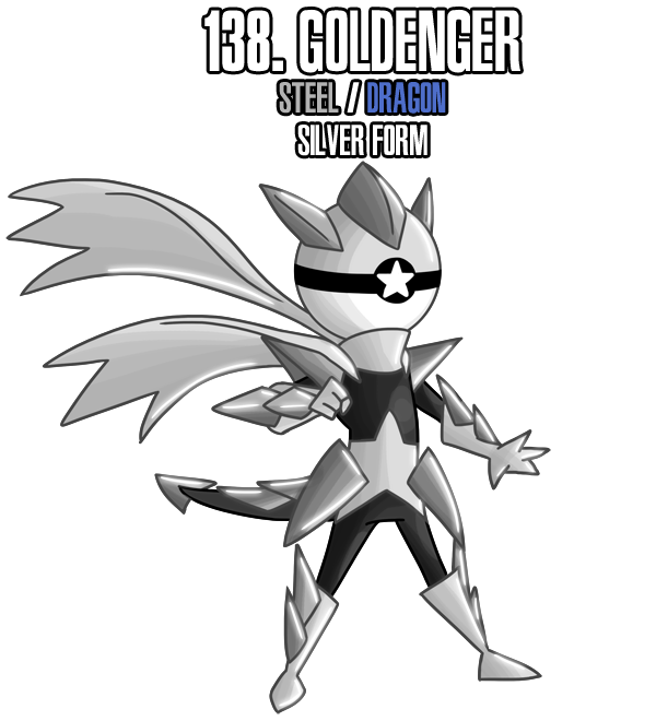 Fakemon: 138 - Legendary hero - SILVER FORM by DrCrafty on DeviantArt