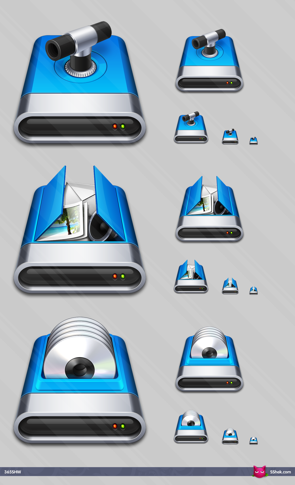 Hard drive icons by Shek0101 on DeviantArt