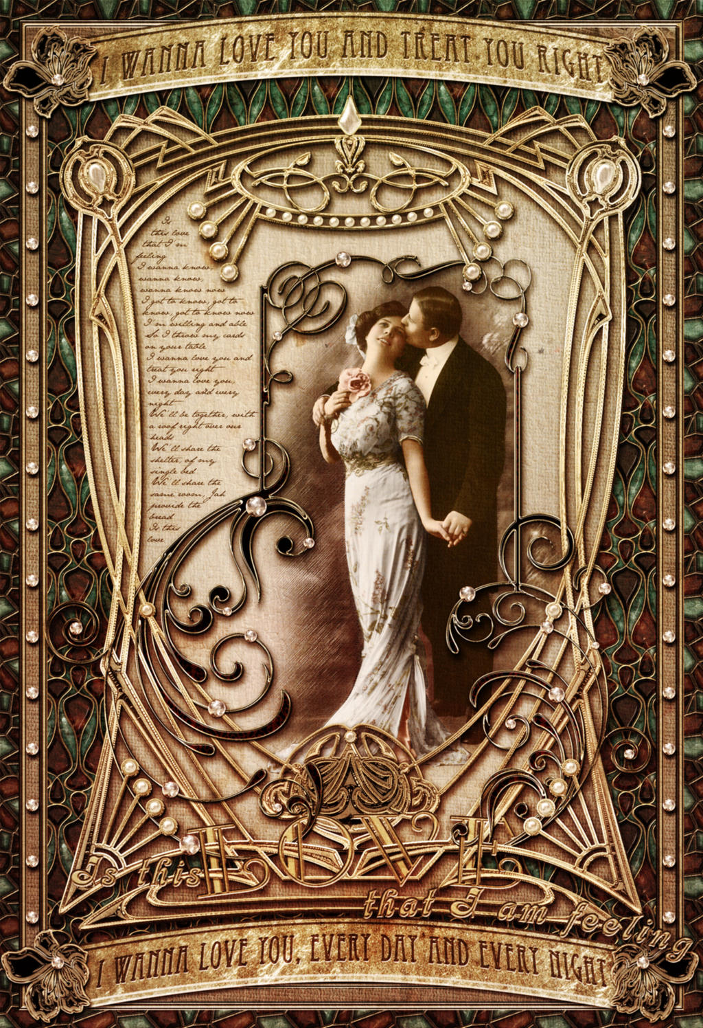 Nouveau Valentine Card by Scarletmcd