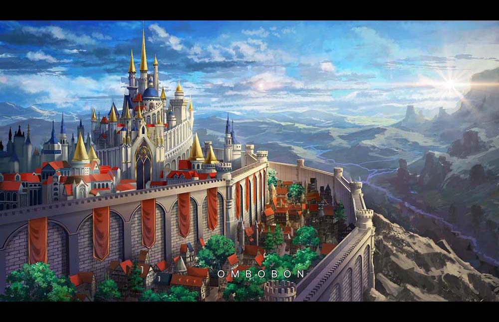 Castle Anime Game Background ( No AI ) by ombobon on DeviantArt