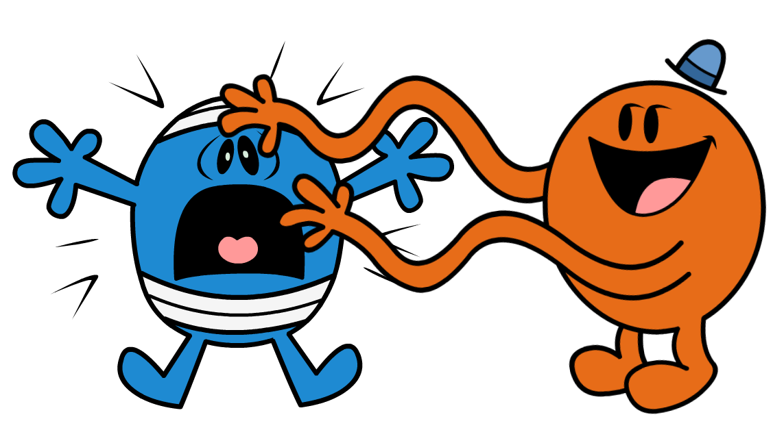 Mr. Tickle tickling Mr. Bump by SirMetaKnight1 on DeviantArt