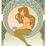 The little mermaid Art Nouveau