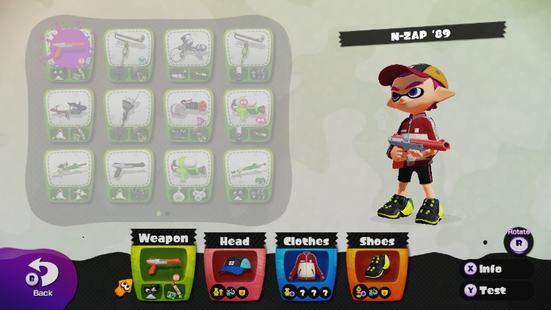 Custom Splatoon Customizations Using Gear Splatoon- Retro Gear and Weapon set by Killzonepro194 on DeviantArt
