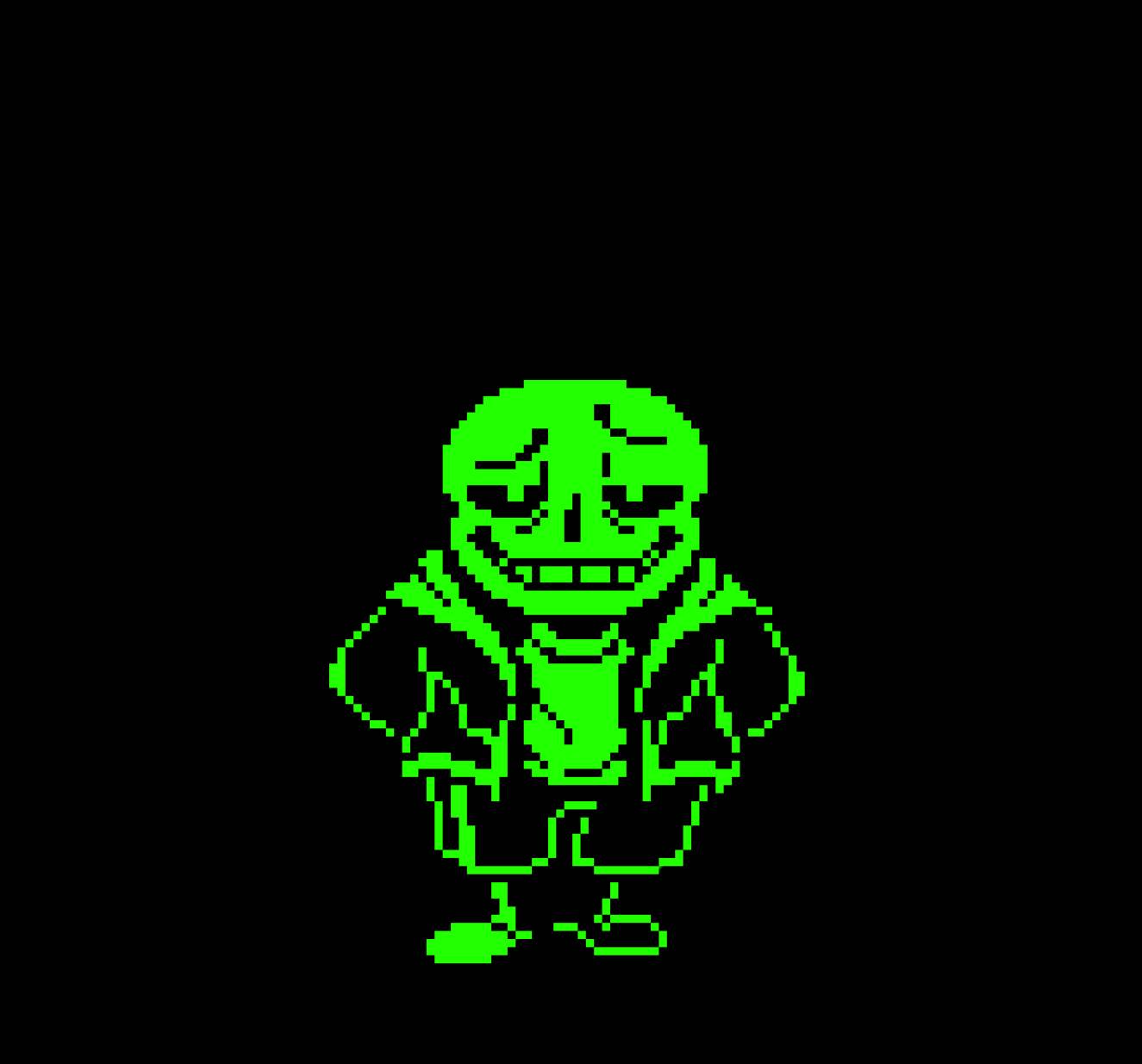 Sans Check Screen Green Sans by ProbNotEvaN on DeviantArt