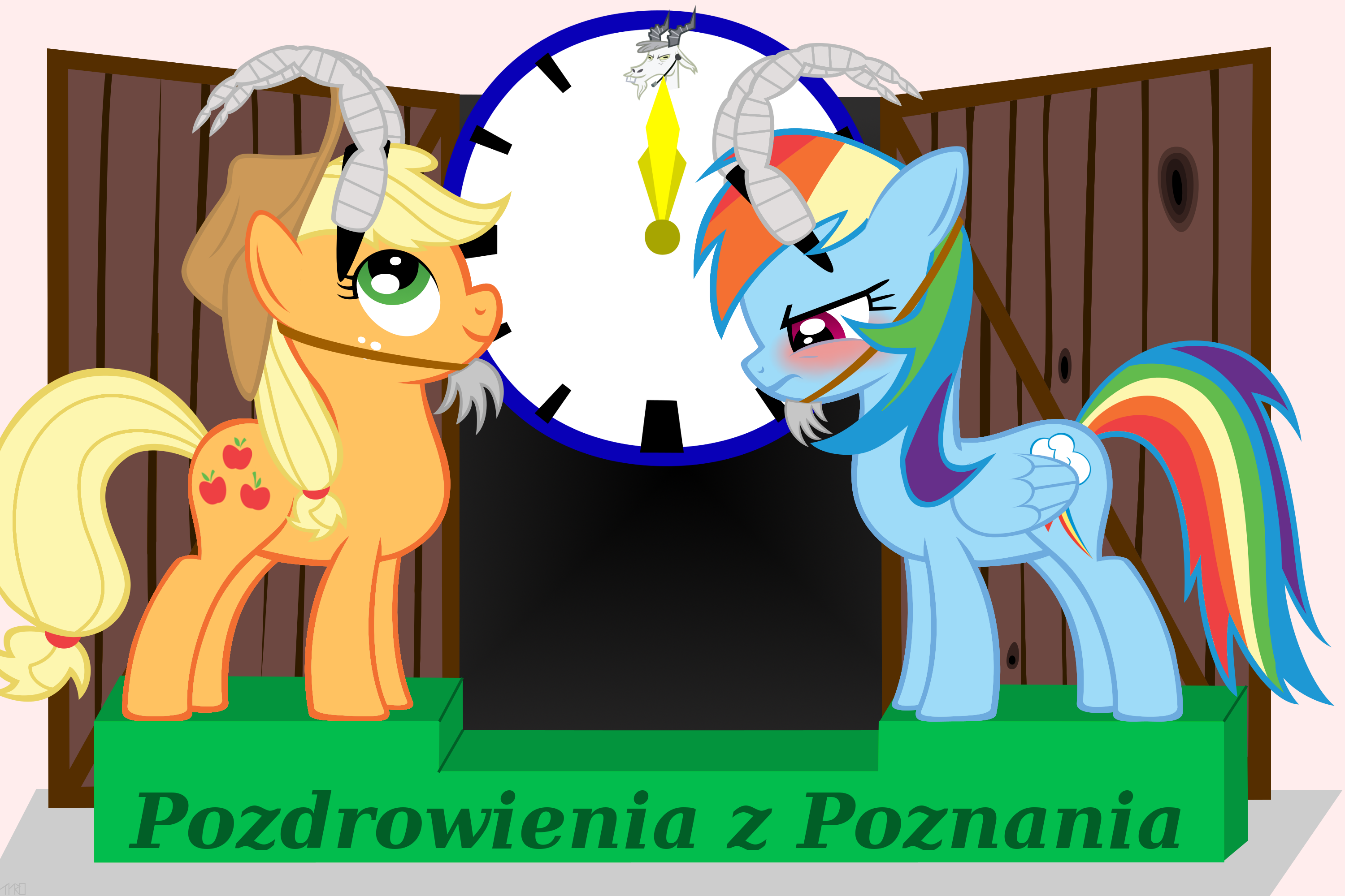 Aj Rd Mlp Postcard - AJ RD as Goats - Koziolki AJ RD by Tyro-MLP on DeviantArt