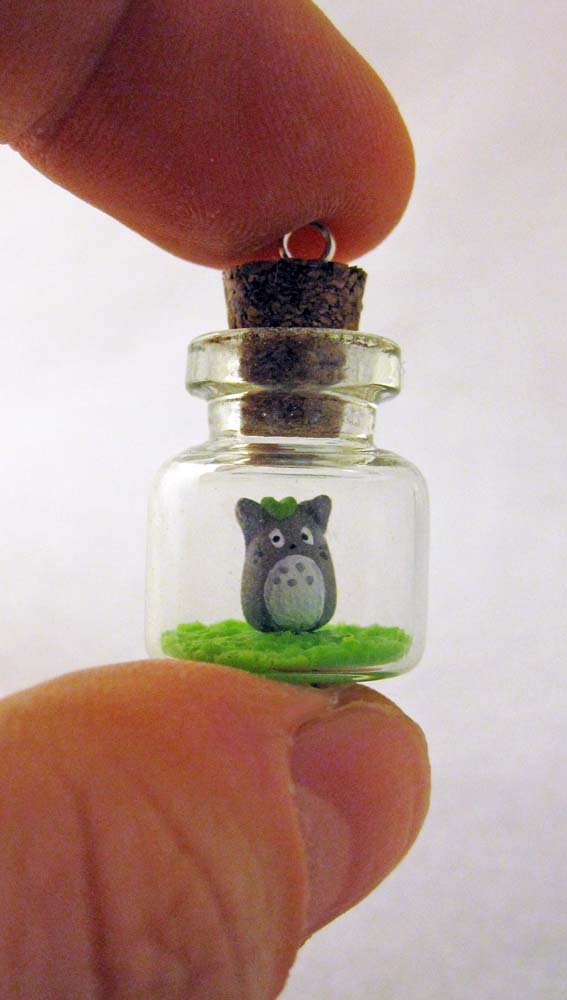 Tiny Totoro Bottle Pendant