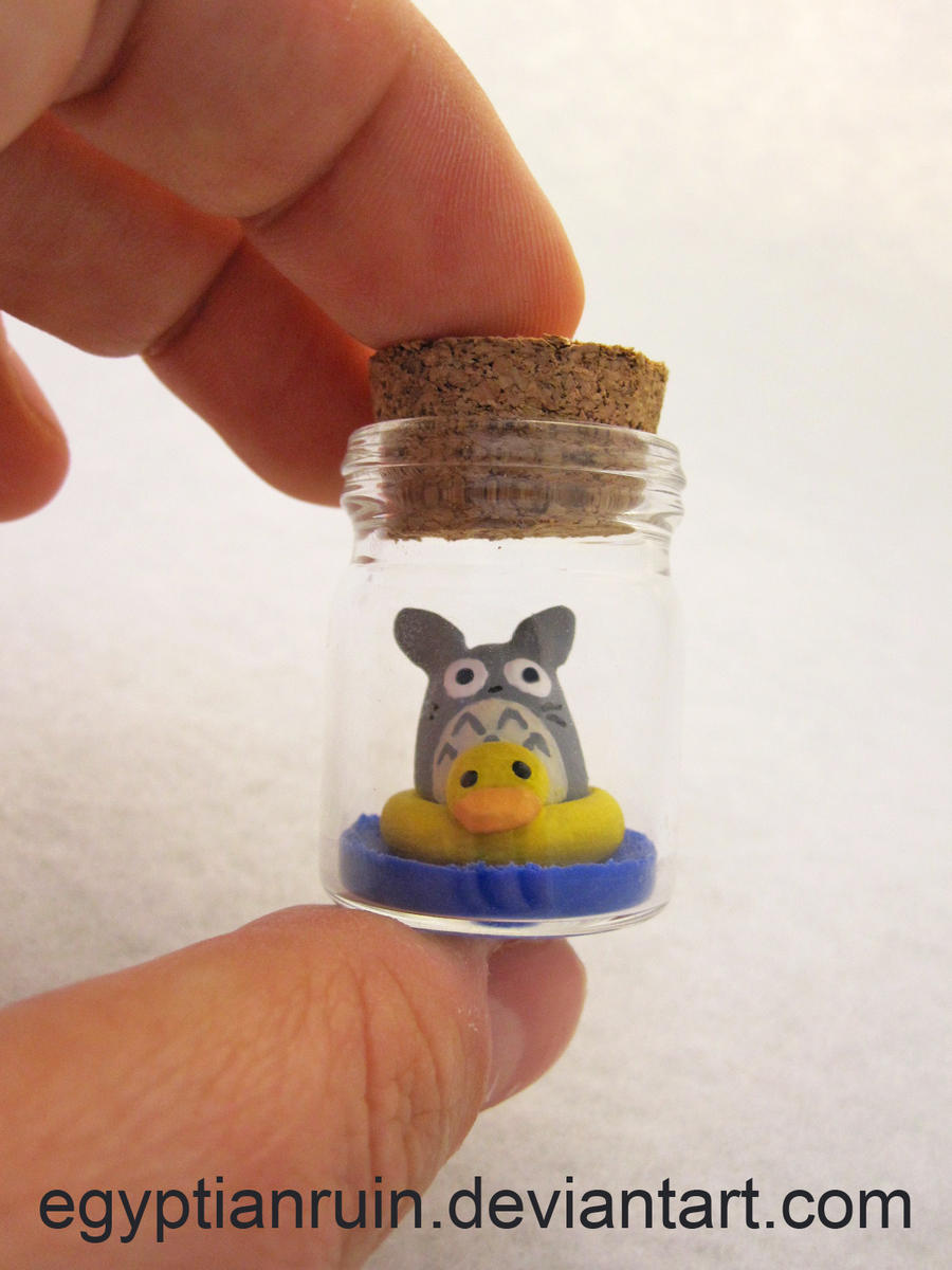 Totoro Can't Swim! Bottle Art