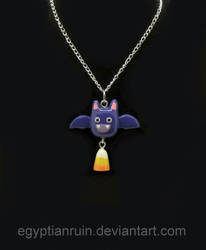 Bats Love Candy Corn Dangle Necklace