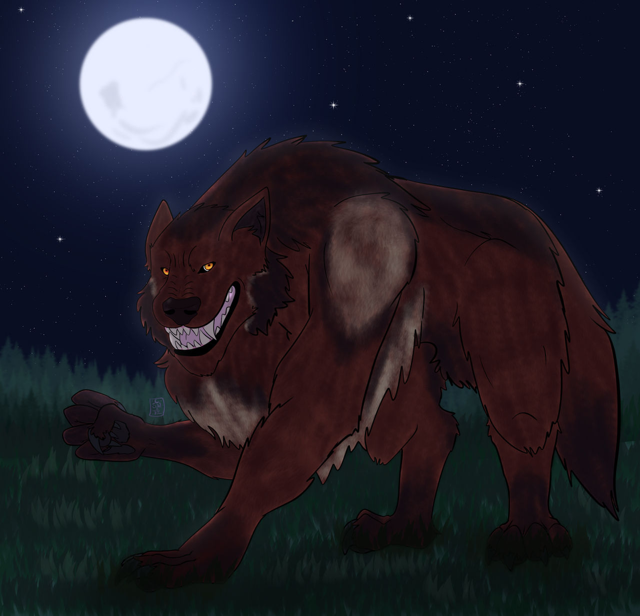 Warewolf Two Wolves Werewolf 2/23/2024 by shadowwolf133 on DeviantArt
