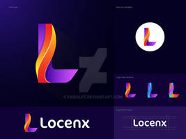 L Abstract logo design
