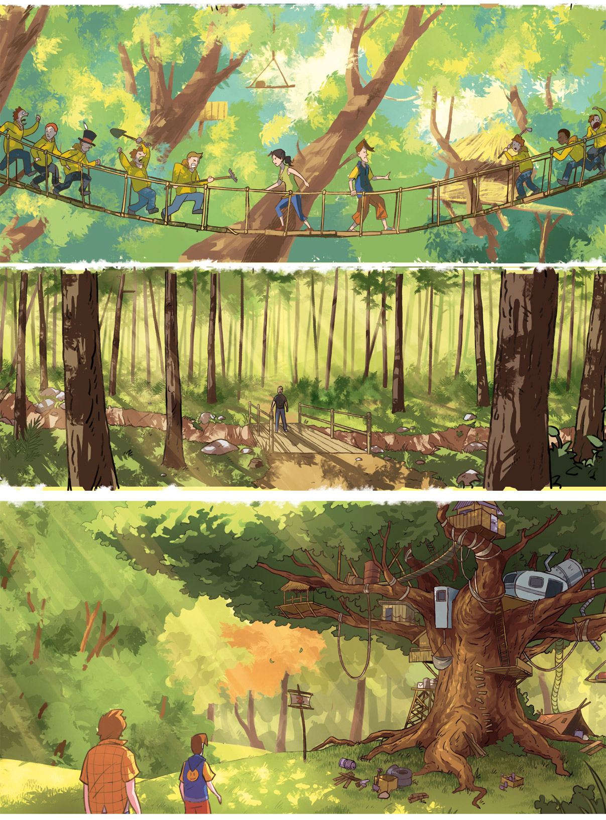 Woods and huts