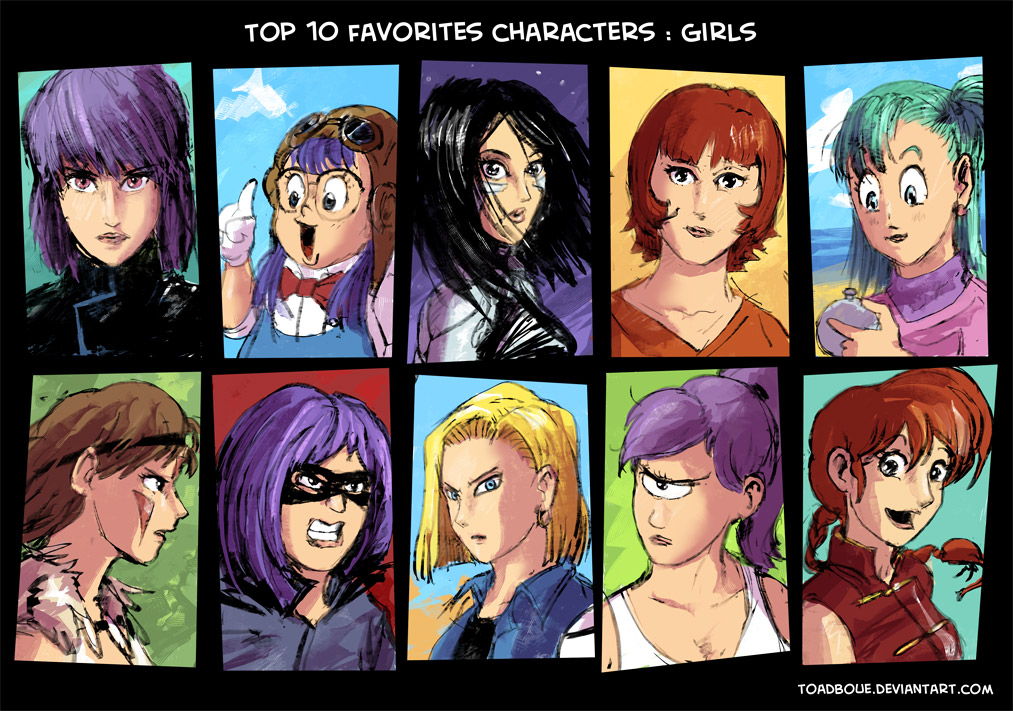 10 favorite chara 2 color