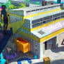 Streamline concept-art : warehouse