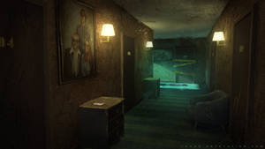 Dark Days : motel interior environment