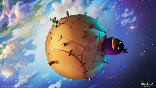 Yoshi's Island Remastered concept art : the moon