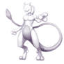 Pseudorealistic Mewtwo.