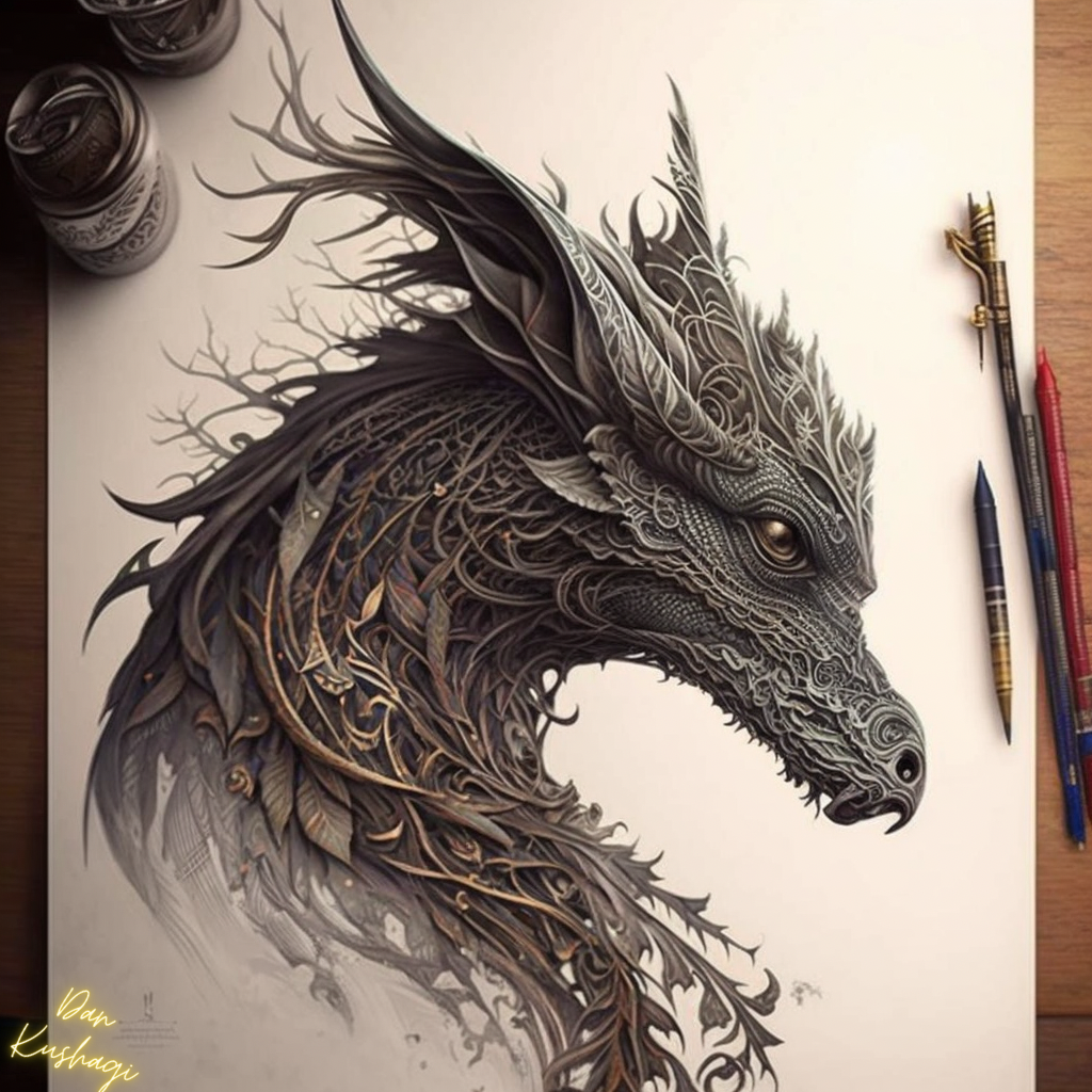 Dragon drawing by dankushagi on DeviantArt