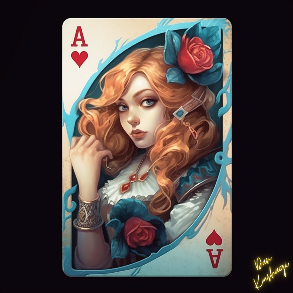 Playing card alice in wonderland by dankushagi on DeviantArt