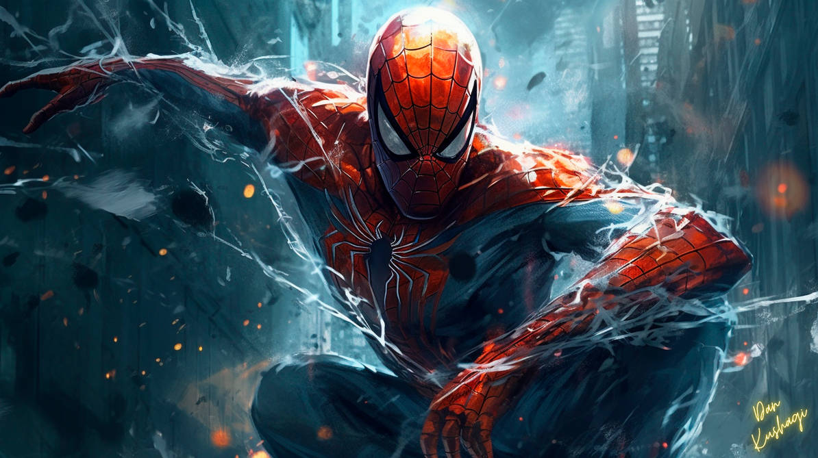The amazing spiderman swinging by dankushagi on DeviantArt