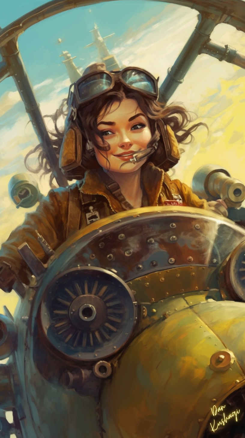 Female Pilot Deviantart An brunette pilot girl 1 by dankushagi on DeviantArt