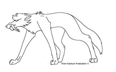 Wolf free lineart5
