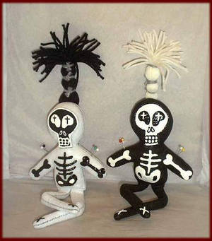Set of Two Voodoo Skeletons