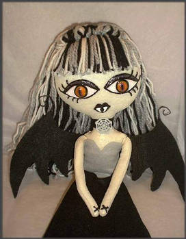 Gothic Winged Vampire Rag Doll