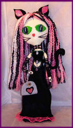 Black Cat Girl Rag Doll
