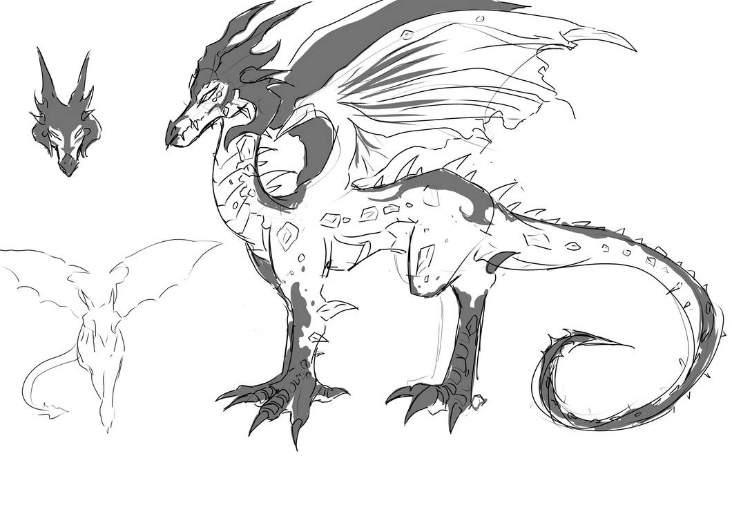 Stone sentinel dragon concept by sakohju on DeviantArt