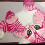 Pink Kitty Acrylic Painting