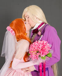 Lina and Gourry - wedding kiss