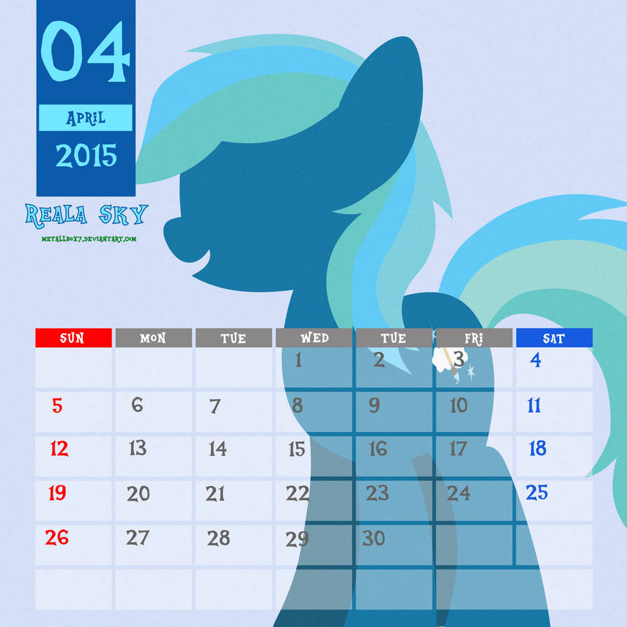 OC Calendar 2015 April Reala Sky by LimeDreaming on DeviantArt